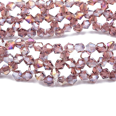 Bling Glass Beaded Stretch Bracelet BJEW-N018-03-07-1