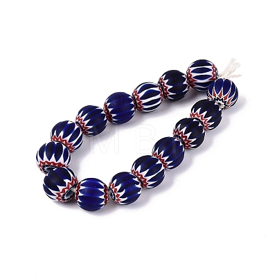 Handmade Millefiori Glass Round Beads LA-N002-12B-1