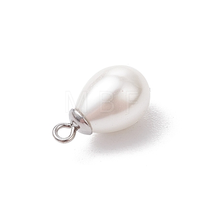 Natural Cultured Freshwater Pearl Teardrop Pendants PALLOY-JF03360-1