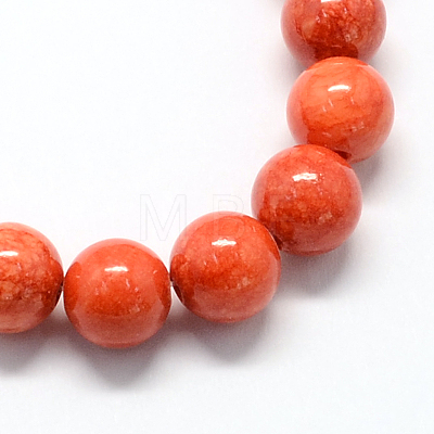 Natural Dyed Yellow Jade Gemstone Bead Strands G-R271-4mm-Y20-1