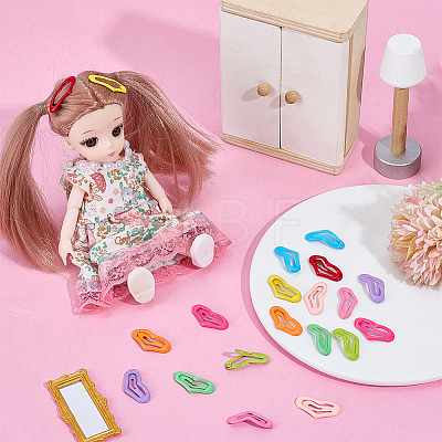 40Pcs 10 Colors Iron Snap Hair Clips PHAR-PH0001-21-1