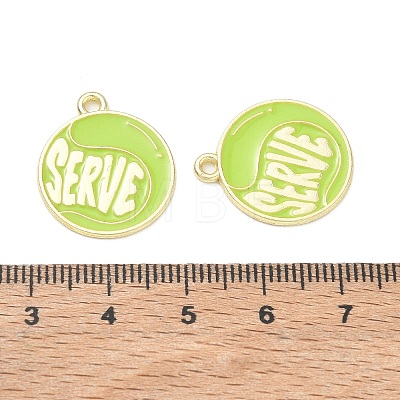 Tennis Alloy Enamel Pendants AL-CBA292F-02M-G-1