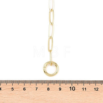 Brass Paperclip Chain Y Lariat Necklaces NJEW-H087-06A-G-1