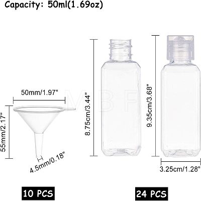 PET Flip Top Cap Squeeze Bottles MRMJ-BC0002-17-1
