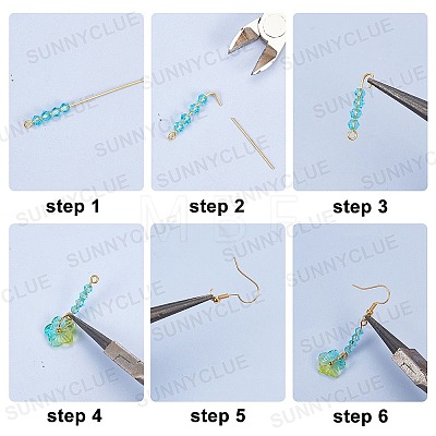 DIY Flower Dangle Earring Making Kits DIY-SC0001-37-1
