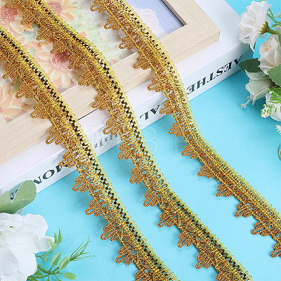 Polyester Flower Lace Ribbon OCOR-WH0078-110A-1