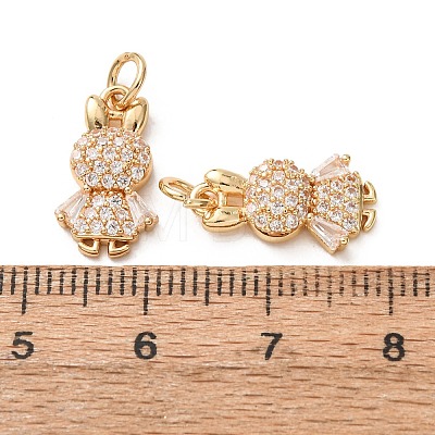 Brass Micro Pave Colorful Cubic Zirconia Pendants CU-E003-18G-11-1