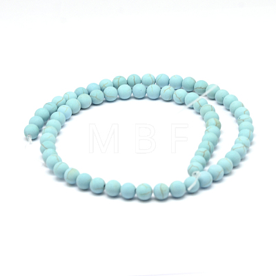 Synthetic Howlite Bead Strands G-P286-16-6mm-1-1