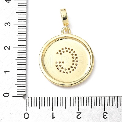 Brass Micro Pave Clear Cubic Zirconia Pendants KK-L253-17G-G-1