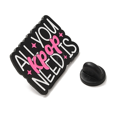 Word All You Need Is Kpop Alloy Enamel Pin Brooch JEWB-B014-04E-1