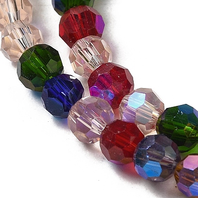 Electroplate Transparent Glass Beads Strands EGLA-A035-T4mm-HL02-1