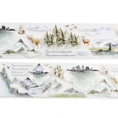 Mountain Forest Waterproof PET Decorative Stickers DIY-Q052-03B-1