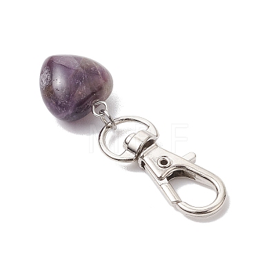 Natural Amethyst Pendant Decorations HJEW-JM02908-04-1