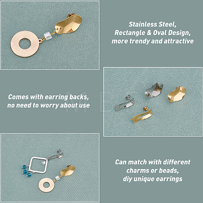 Unicraftale 304 Stainless Steel Stud Earring Findings STAS-UN0013-35-1
