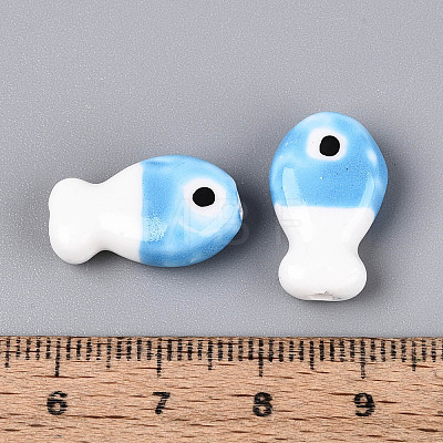 Handmade Porcelain Ceramic Beads PORC-T134-26B-1