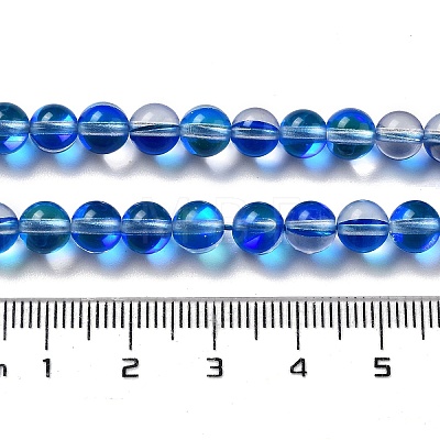Synthetic Moonstone Beads Strands G-P528-J01-18-1