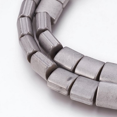 Electroplated Non-magnetic Synthetic Hematite Beads Strands G-P392-U02-1