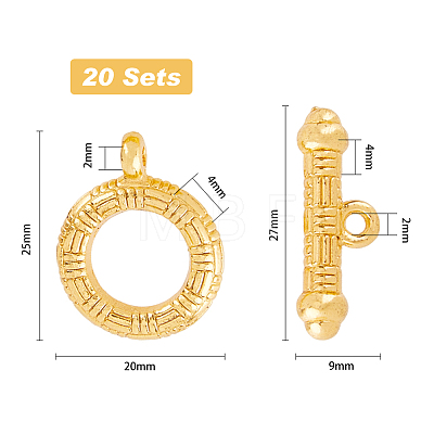 20 Sets Alloy Toggle Clasps FIND-DC0002-59-1