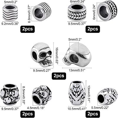 Unicraftale Stainless Steel European Beads STAS-UN0012-07AS-1