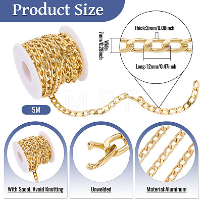 5M Aluminium Curb Chains CHA-TA0001-37-1