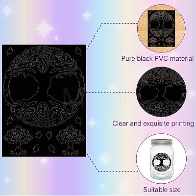 6 Sheets 6 Styles Religion Self-Adhesive PVC Waterproof Picture Stickers DIY-WH0605-010-1