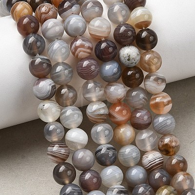 Natural Botswana Agate Beads Strands G-H334-A01-01-1