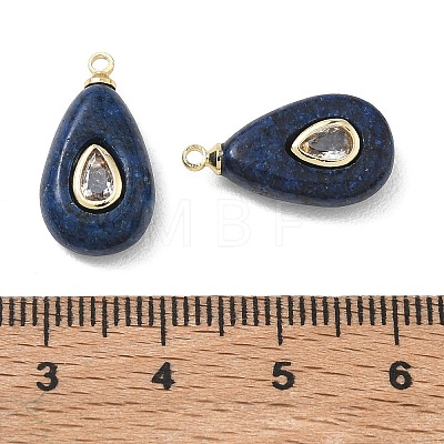 Dyed Natural Sesame Jasper Pendants KK-D289-28B-G-1