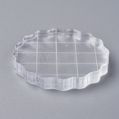 Acrylic Stamping Blocks Tools OACR-WH0003-26B-1