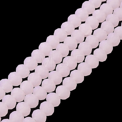 Imitation Jade Solid Color Glass Beads Strands EGLA-A034-J10mm-MD02-1