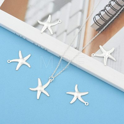 Starfish/Sea Stars Brass Pendants KK-L134-11S-1