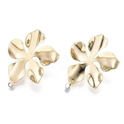 Brass Stud Earring Findings X-KK-T056-24G-NF-1