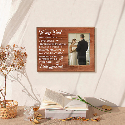 MDF Wood Photo Frames DIY-WH0231-059-1