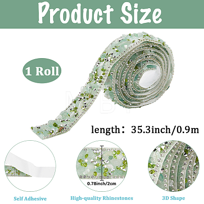 Resin Rhinestone Crystals Beaded Trim DIY-WH20050-05B-1