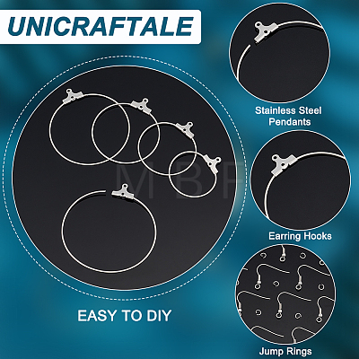 Unicraftale DIY Circle Drop Earring Making Kit DIY-UN0004-10-1
