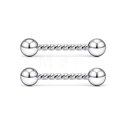 304 Stainless Steel Round Ball Nipple Barbells WGF6E7B-05-1