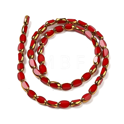 Electroplate Opaque Color Glass Beads Strands EGLA-Q127-A01-02K-1