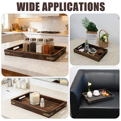 3Pcs 3 Styles Wood Tea Tray AJEW-PH0009-97-1