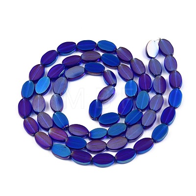 Painted Transparent Glass Beads Strands GLAA-E033-06C-01-1