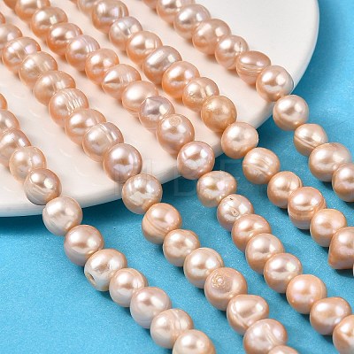 Natural Cultured Freshwater Pearl Beads Strands PEAR-I007-07U-01A-1