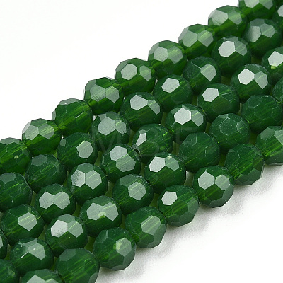 Opaque Solid Glass Bead Strands X-GLAA-R166-4mm-02A-1