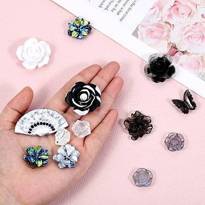 50G Resin Acrylic DIY Accessories Simulation Baroque Style Rose Halo Dyed Mixed Flower DIY Accessories JX581C-1