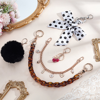 1Pc Leopard Print Acrylic Bag Handles DIY-GA0009-77-1