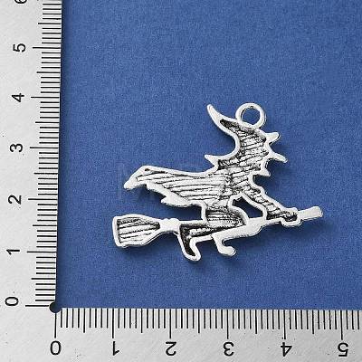 Tibetan Style Alloy Pendants for Halloween PALLOY-O002-12AS-1