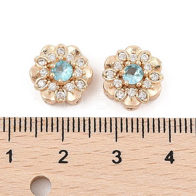 Rack Plating Brass Micro Pave Cubic Zirconia Beads KK-F879-03G-01-1