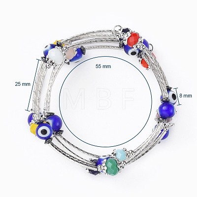 Five Loops Wrap Bracelets BJEW-JB04656-1