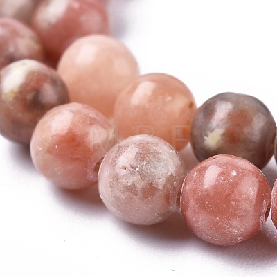 Natural Plum Blossom Jasper Beads Strands G-A163-02-6mm-1