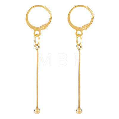 Brass Leverback Earring Findings EJEW-TAC00037-1