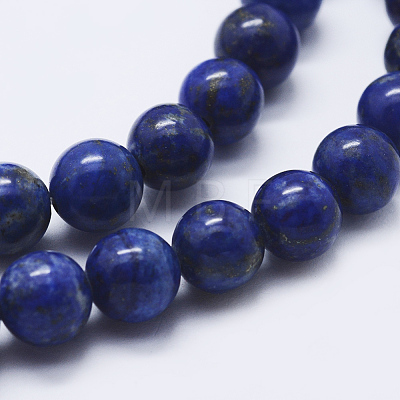 Natural Lapis Lazuli Beads Strands G-P348-01-10mm-1