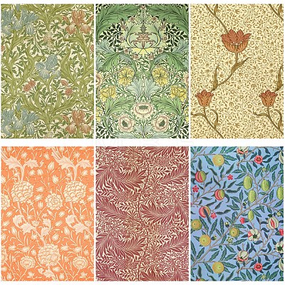 12Pcs Retro Flower Pattern Scrapbook Paper PW-WG88922-01-1