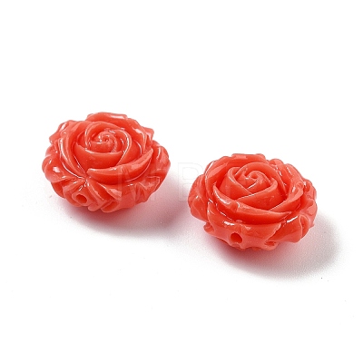 Synthetic Coral Carved Beads CORA-U003-01B-04-1